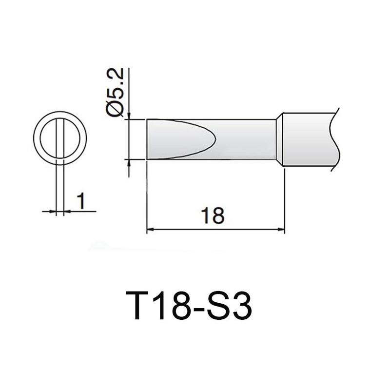 SolderFun T18 Soldering Tips For HAKKO FX-888D FX-888 FX-8801 FX-600 (T18-S3) - Image 2
